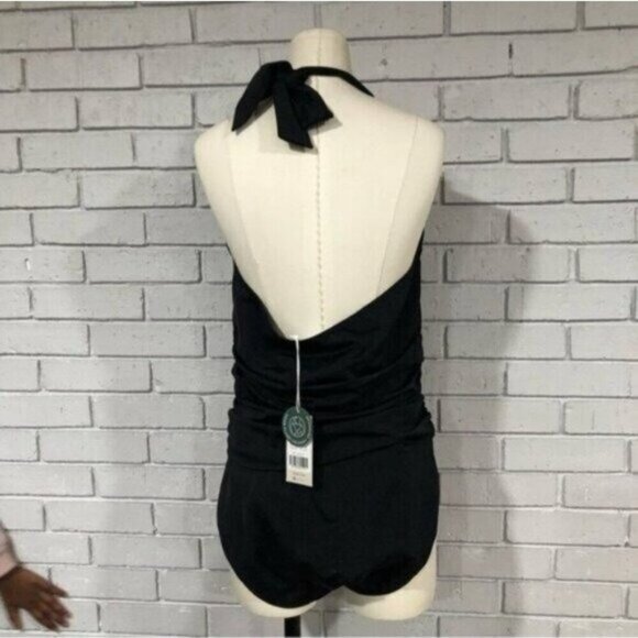 Boden Women’s Black Halter Ruched Swimsuit - Picture 14 of 15